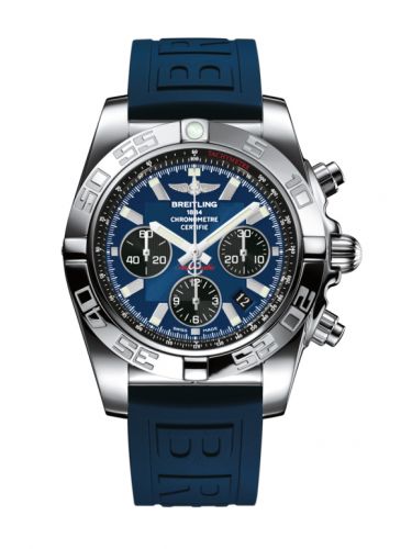 Remontoir à montres pour montre Breitling Chronomat Chronomat 44 Stainless Steel / Noireeye Bleu / Rubber