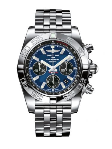 Remontoir à montres pour montre Breitling Chronomat Chronomat 44 Stainless Steel / Noireeye Bleu / Bracelet