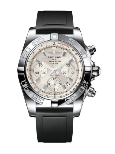 Remontoir à montres pour montre Breitling Chronomat Chronomat 44 Stainless Steel / Argent / Rubber