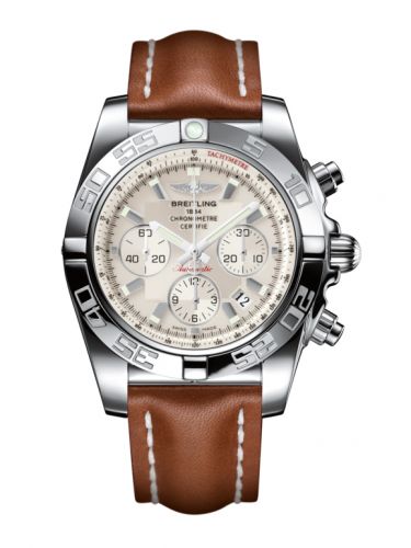 Remontoir à montres pour montre Breitling Chronomat Chronomat 44 Stainless Steel / Argent / Calf