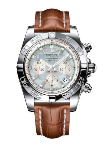 Remontoir à montres pour montre Breitling Chronomat Chronomat 44 Stainless Steel / Gray Pearl / Croco