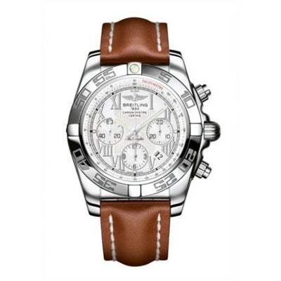 Remontoir à montres pour montre Breitling Chronomat Chronomat 44 Stainless Steel / Antarctica Blanc / Calf