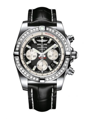 Remontoir à montres pour montre Breitling Chronomat Chronomat 44 Stainless Steel / Diamond / Onyx Noire / Croco