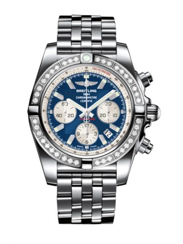 Remontoir à montres pour montre Breitling Chronomat Chronomat 44 Stainless Steel / Diamond / Metallica Bleu / Bracelet
