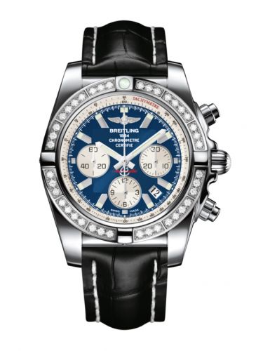 Remontoir à montres pour montre Breitling Chronomat Chronomat 44 Stainless Steel / Diamond / Metallica Bleu / Croco