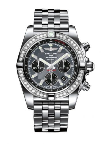 Remontoir à montres pour montre Breitling Chronomat Chronomat 44 Stainless Steel / Diamond / Noireeye Gray / Bracelet