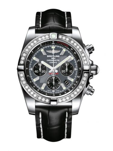 Remontoir à montres pour montre Breitling Chronomat Chronomat 44 Stainless Steel / Diamond / Noireeye Gray / Croco