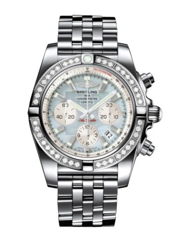 Remontoir à montres pour montre Breitling Chronomat Chronomat 44 Stainless Steel / Diamond / Gray Pearl / Bracelet