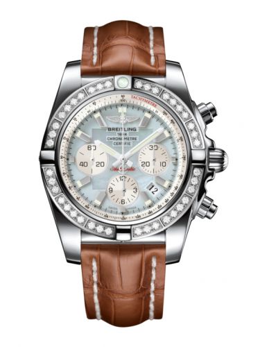 Remontoir à montres pour montre Breitling Chronomat Chronomat 44 Stainless Steel / Diamond / Gray Pearl / Croco