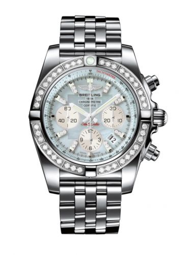 Remontoir à montres pour montre Breitling Chronomat Chronomat 44 Stainless Steel / Diamond / Gray Pearl Diamond / Bracelet