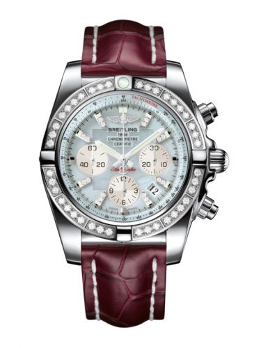 Remontoir à montres pour montre Breitling Chronomat Chronomat 44 Stainless Steel / Diamond / Gray Pearl Diamond / Croco