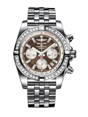 Remontoir à montres pour montre Breitling Chronomat Chronomat 44 Stainless Steel / Diamond / Metallica Marron / Bracelet