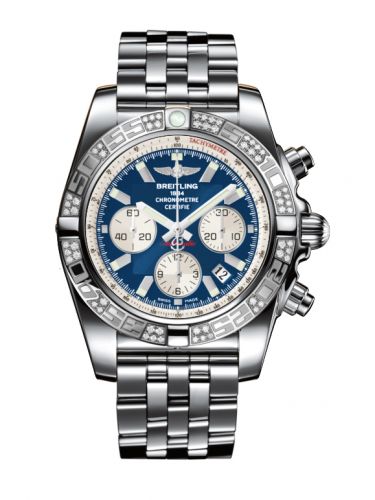 Remontoir à montres pour montre Breitling Chronomat Chronomat 44 Stainless Steel / Diamond / Metallica Bleu / Bracelet