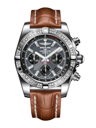 Remontoir à montres pour montre Breitling Chronomat Chronomat 44 Stainless Steel / Diamond / Noireeye Gray / Croco