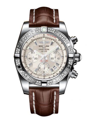 Remontoir à montres pour montre Breitling Chronomat Chronomat 44 Stainless Steel / Diamond / Sierra Argent / Croco