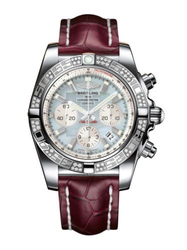 Remontoir à montres pour montre Breitling Chronomat Chronomat 44 Stainless Steel / Diamond / Gray Pearl / Croco