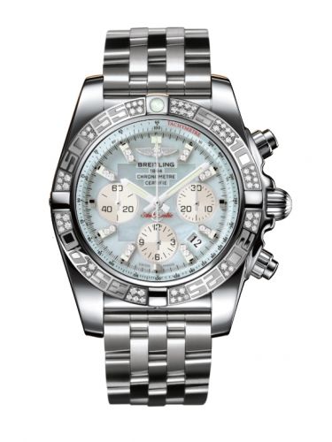 Remontoir à montres pour montre Breitling Chronomat Chronomat 44 Stainless Steel / Diamond / Gray Pearl Diamond / Bracelet