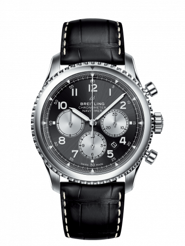 Remontoir à montres pour montre Breitling Aviatior 8 Navitimer 8 B01 Chronograph 43 Stainless Steel / Noire / Croco