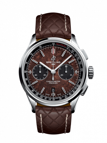 Watch Winder for watch Breitling Premier Premier B01 Chronograph 42 Bentley Centenary Stainless Steel / Wood / Calf / Folding