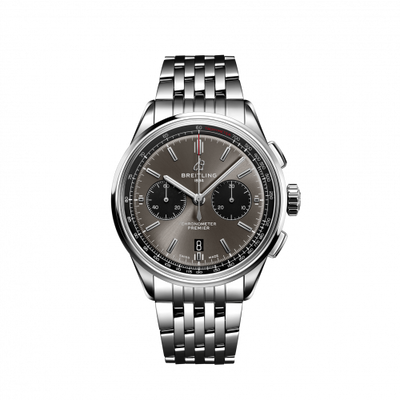 Remontoir à montres pour montre Breitling Premier Premier B01 Chronograph 42 Stainless Steel / Anthracite / Bracelet