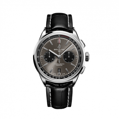 Remontoir à montres pour montre Breitling Premier Premier B01 Chronograph 42 Stainless Steel / Anthracite / Croco / Folding