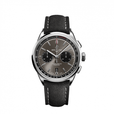 Remontoir à montres pour montre Breitling Premier Premier B01 Chronograph 42 Stainless Steel / Anthracite / Nubuck / Pin