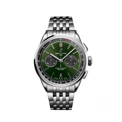 Remontoir à montres pour montre Breitling Premier Premier B01 Chronograph 42 Stainless Steel / Verte / Bracelet