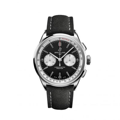 Watch Winder for watch Breitling Premier Premier B01 Chronograph 42 Stainless Steel / Black / Nubuck / Folding