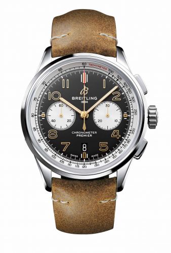 Remontoir à montres pour montre Breitling Premier Premier B01 Chronograph 42 Stainless Steel / Norton Edition / Nubuck / Folding