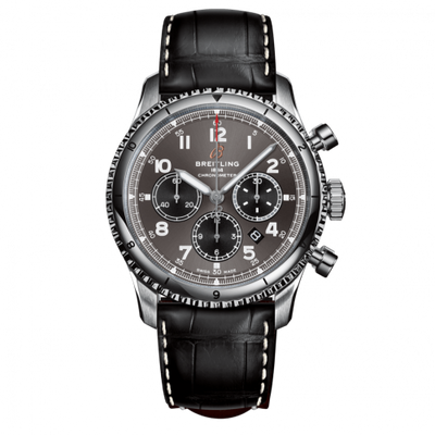 Remontoir à montres pour montre Breitling Aviatior 8 Aviator 8 B01 Chronograph 43 Stainless Steel / Anthracite / Croco / Folding