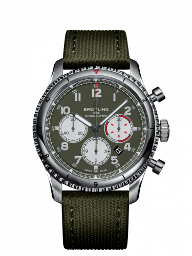 Watch Winder for watch Breitling Aviatior 8 Aviator 8 B01 Chronograph 43 Stainless Steel / Curtiss Warhawk / Canvas / Fold