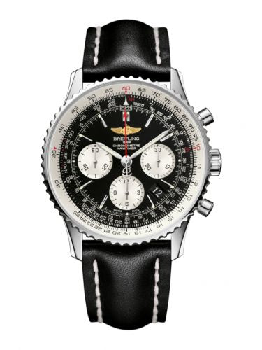 Remontoir à montres pour montre Breitling Navitimer Navitimer 01 43 Stainless Steel / Noire / Calf / Pin