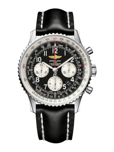 Remontoir à montres pour montre Breitling Navitimer Navitimer 01 43 Stainless Steel / Noire Arabic / Calf / Pin