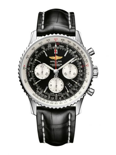 Remontoir à montres pour montre Breitling Navitimer Navitimer 01 43 Stainless Steel / Noire / Alligator / Pin