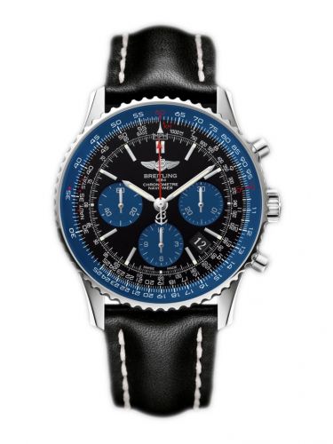 Remontoir à montres pour montre Breitling Navitimer Navitimer 01 43 Stainless Steel / Bleu Edition / Calf / Pin