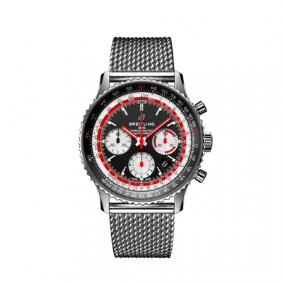 Remontoir à montres pour montre Breitling Navitimer Navitimer 1 B01 Chronograph 43 Stainless Steel / Airline Editions SwissAir / Mesh