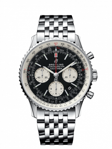 Remontoir à montres pour montre Breitling Navitimer Navitimer 1 B01 Chronograph 43 Stainless Steel / Noire / Bracelet