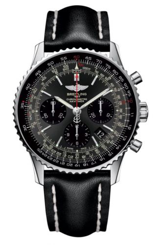 Remontoir à montres pour montre Breitling Navitimer Navitimer 01 Stainless Steel / Stratus Gray / Calf / Folding