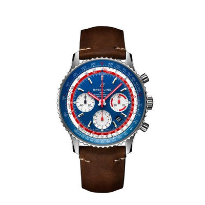 Remontoir à montres pour montre Breitling Navitimer Navitimer 1 B01 Chronograph 43 Stainless Steel / Airline Editions Pan Am / Calf / Pin