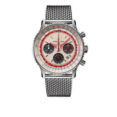 Remontoir à montres pour montre Breitling Navitimer Navitimer 1 B01 Chronograph 43 Stainless Steel / Airline Editions TWA / Mesh