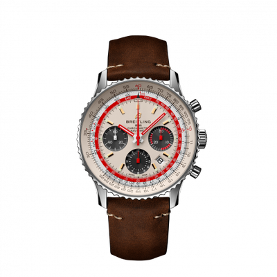 Remontoir à montres pour montre Breitling Navitimer Navitimer 1 B01 Chronograph 43 Stainless Steel / Airline Editions TWA / Calf / Pin