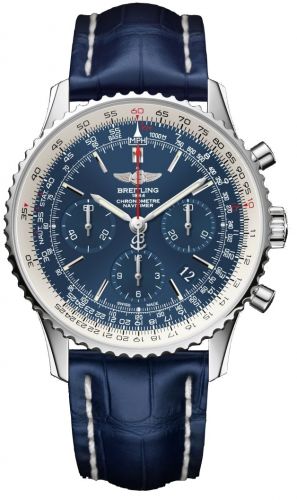 Remontoir à montres pour montre Breitling Navitimer Navitimer 01 43 Stainless Steel / Bleu Sky / Croco / Pin