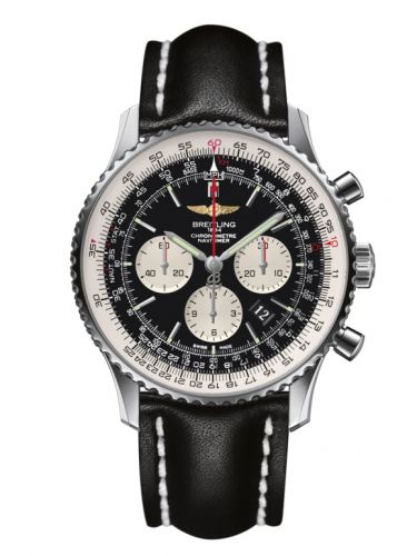 Remontoir à montres pour montre Breitling Navitimer Navitimer 01 46 Stainless Steel / Noire / Calf / Pin