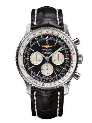 Remontoir à montres pour montre Breitling Navitimer Navitimer 01 46 Stainless Steel / Noire / Croco / Pin