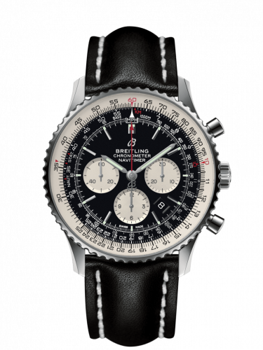 Remontoir à montres pour montre Breitling Navitimer Navitimer 1 B01 Chronograph 46 Stainless Steel / Noire / Calf / Pin