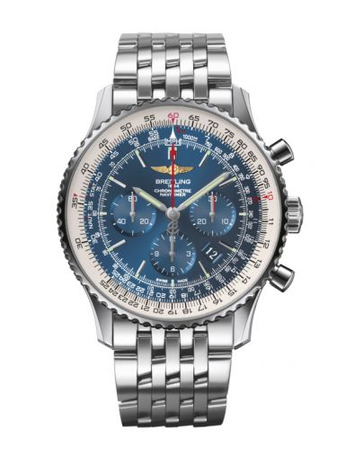 Remontoir à montres pour montre Breitling Navitimer Navitimer 01 46 Stainless Steel / Aurora Bleu / Bracelet