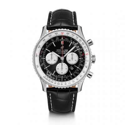 Remontoir à montres pour montre Breitling Navitimer Navitimer 1 B01 Chronograph 46 Stainless Steel / Noire / Croco / Folding