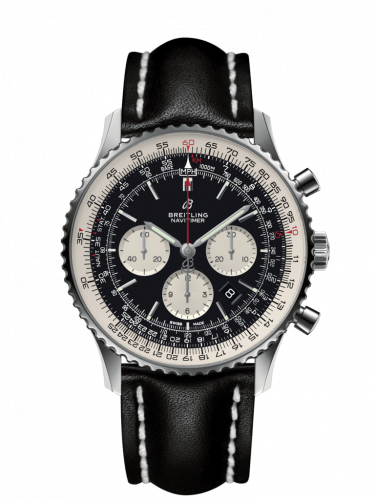 Remontoir à montres pour montre Breitling Navitimer Navitimer 1 B01 Chronograph 46 Stainless Steel / Noire / Calf / Folding