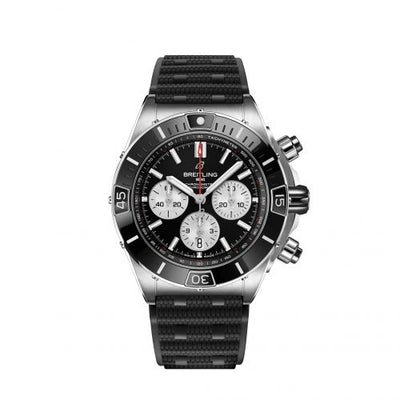 Watch Winder for watch Breitling Chronomat Super Chronomat B01 44 Stainless Steel / Black / Rubber