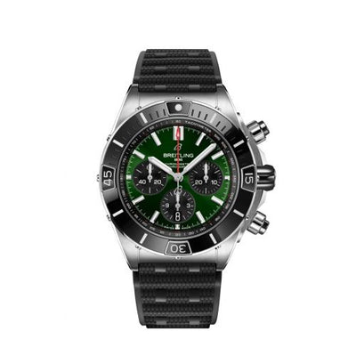 Remontoir à montres pour montre Breitling Chronomat Super Chronomat B01 44 Stainless Steel / Verte / Rubber Rouleaux